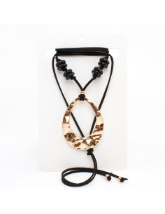 Collar de Gamuza Dropped Gold