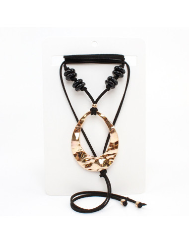 Collar de Gamuza Dropped Gold