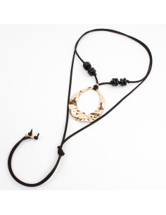 Collar de Gamuza Dropped Gold