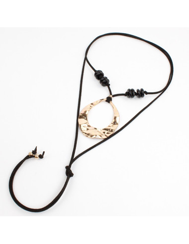 Collar de Gamuza Dropped Gold