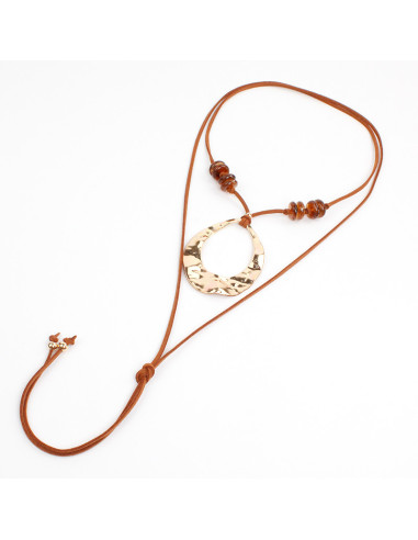 Collar de Gamuza Dropped Gold