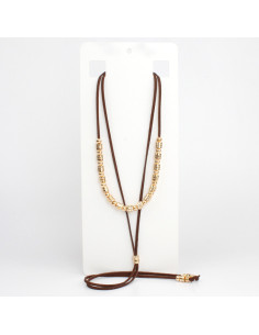 Collar Corbatero de Gamuza Donuts Gold