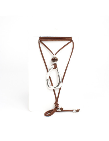 Collar de Gamuza Silver Twist