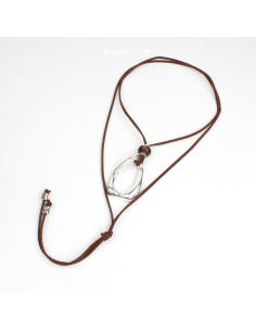 Collar de Gamuza Silver Twist