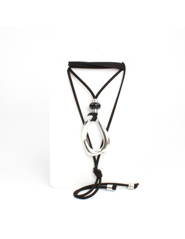 Collar de Gamuza Silver Twist