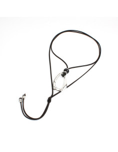 Collar de Gamuza Silver Twist