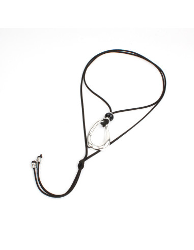 Collar de Gamuza Silver Twist