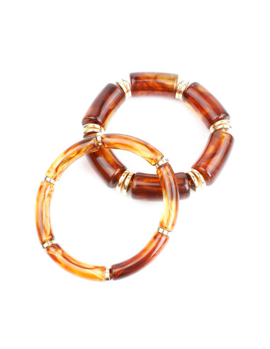 Set X2 Pulseras Marble Tubes