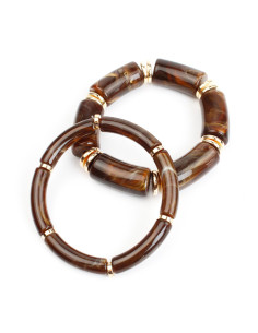 Set X2 Pulseras Marble Tubes