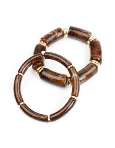 Set X2 Pulseras Marble Tubes