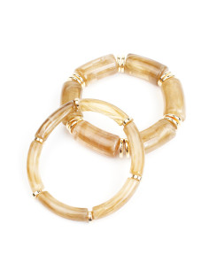 Set X2 Pulseras Marble Tubes