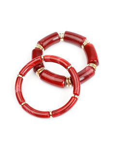 Set X2 Pulseras Marble Tubes