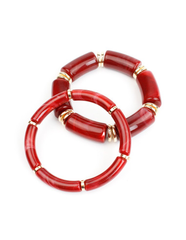 Set X2 Pulseras Marble Tubes