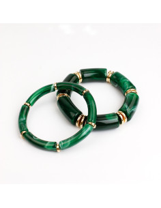 Set X2 Pulseras Marble Tubes