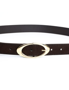 Cinturón de PU Oval Gold