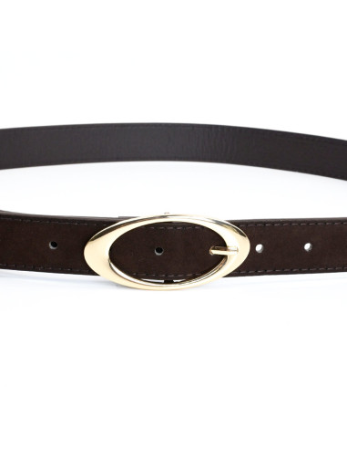 Cinturón de PU Oval Gold
