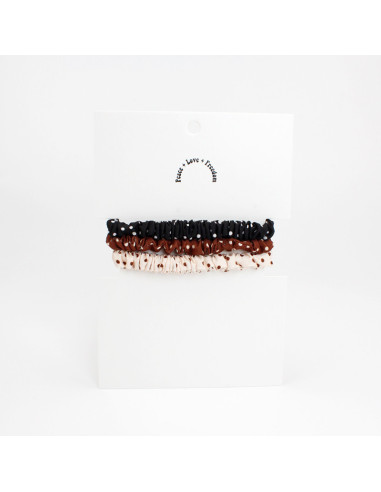 Set x3 Mini Scrunchies Tiny Dots