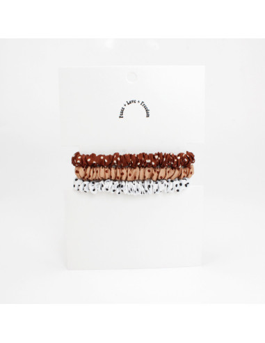 Set x3 Mini Scrunchies Tiny Dots