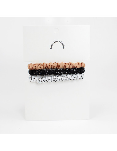 Set x3 Mini Scrunchies Tiny Dots