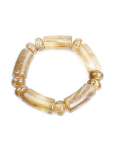 Pulsera Elástica Caramel Beads