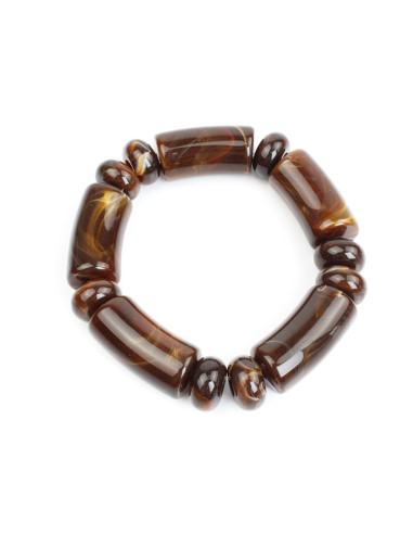 Pulsera Elástica Caramel Beads
