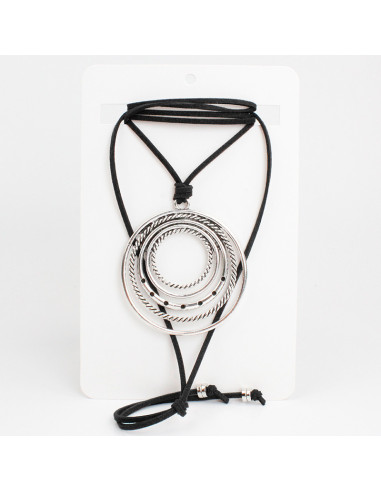 Collar de Gamuza Boho Circles