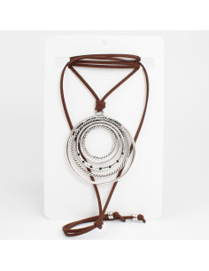 Collar de Gamuza Boho Circles