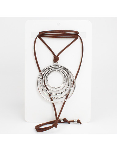 Collar de Gamuza Boho Circles