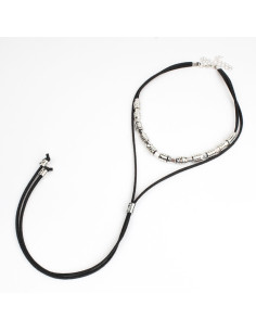 Collar Corbatero Silver Beads