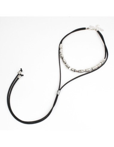 Collar Corbatero Silver Beads