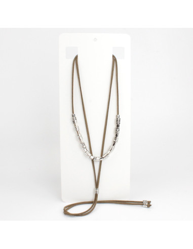 Collar Corbatero Silver Beads