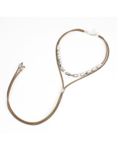 Collar Corbatero Silver Beads