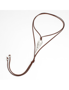 Collar de Gamuza Heart Silver