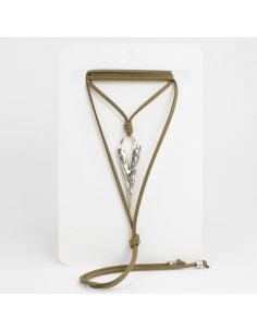 Collar de Gamuza Heart Silver