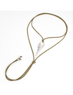 Collar de Gamuza Heart Silver