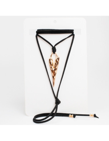 Collar de Gamuza Heart Gold
