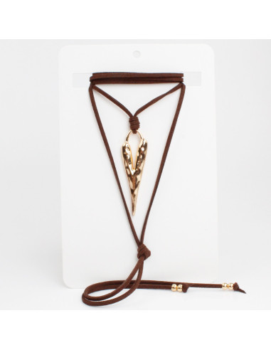 Collar de Gamuza Heart Gold