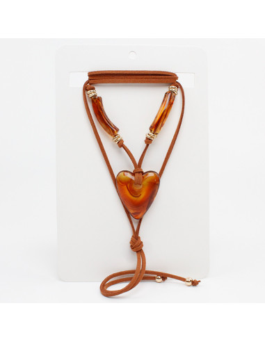 Collar de Gamuza Matching Heart