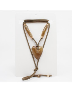 Collar de Gamuza Matching Heart