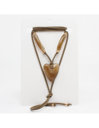 Collar de Gamuza Matching Heart