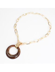 Collar de Cadena Amber Circle