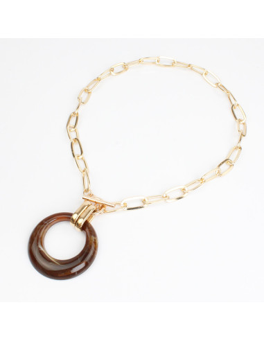 Collar de Cadena Amber Circle