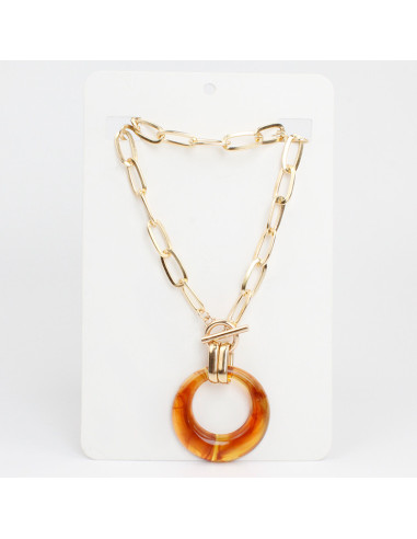 Collar de Cadena Amber Circle