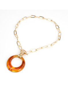 Collar de Cadena Amber Circle