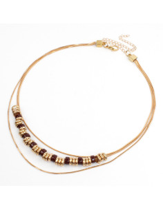 Collar de Cadenas Cacao Gold