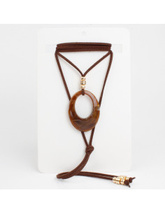 Collar de Gamuza Marbled Acrylic