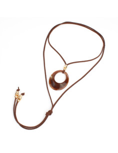 Collar de Gamuza Marbled Acrylic