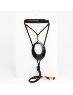 Collar de Gamuza Marbled Acrylic