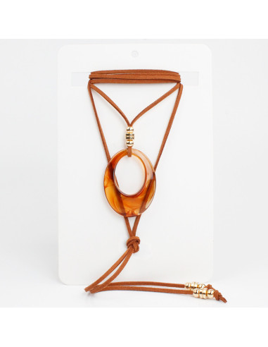 Collar de Gamuza Marbled Acrylic