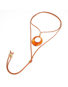 Collar de Gamuza Marbled Acrylic